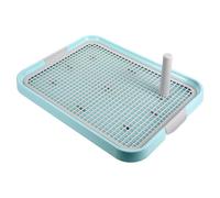 HINTRMENT Bandeja para Inodoro para Perros de Interior Azul, Inodoro Rejilla Ergonómica y Diseño Antideslizante, Entrenamiento para Cachorros, Bandeja Plástica Resistente y Fácil de Limpiar