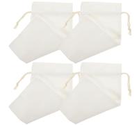 HINTRMENT Bolsa de Lino para Vino 16X355 CM 4 Piezas con Cordón Ajustable para Sublimación Reutilizable Bolsa de Transporte para Botellas de Vino Fiestas y Regalos