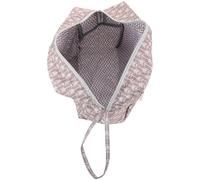 HINTRMENT Bolsa para Tejer de Tela Oxford Beige, Portátil Varios Compartimentos para Guardar Agujas y Herramientas de Manualidades, Adecuado para Labores y Tejido