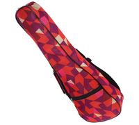 HINTRMENT Bolsa Protectora Rojo Ukelele Diseño Geométrico para Tela Oxford de 21 Pulgadas Adecuado para Uso en Casa y Viaje