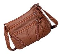 HINTRMENT Bolso Bandolera de PU Marrón para Mujer, Moda Casual | Capacidad Moderada, Estilo Fashion, Uso de Compras, Pensado para Móviles y Cosmética