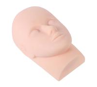 HINTRMENT Cabeza de Maniquí de Pestañas para Entrenamiento de Maquillaje y Extensiones, Tamaño Mediano, Material Realista para Prácticas de Cosmetología y Técnicas Faciales, Adecuado