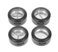 HINTRMENT Caja Compacta para Sombras de Ojos 3 Compartimentos Redondos Transparente Ventana Material Seguro sin Olor Estuche Organizador de Cosméticos para Uso Doméstico y Viaje 4