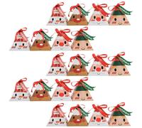 HINTRMENT Cajas de Obsequio Navideñas de Papel para Dulces, 24 Piezas Mixtas, Tamaño Pequeño, Diseño Clásico de Navidad, Contenedores Seguros para Chocolates y Galletas, Estilo Aleatorio