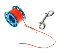 HINTRMENT Carrete de Buceo Profesional Azul de 30 M, Carrete de Cuerda para Línea Guía Gancho, Herramienta Práctica para Equipo y Suministros de Buceo Técnico y Recreativo