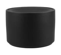 HINTRMENT Cenicero de Cerámica Grande con Tapa Antiexpolsión, Diseño Zen Negro, para Hogar y Oficina, Cenicero de Mesa Resistente al Viento para Cigarrillos, Accesorio Funcional y