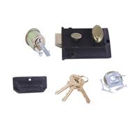 HINTRMENT Cerradura Antirrobo Resorte de Hierro Fundido Vintage Instalación Superficial de Puerta Exterior para Puertas Metálicas y Cortafuegos en Escuelas y Almacenes