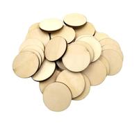 HINTRMENT Círculos de Madera Beige de Madera Redonda sin Terminar 100 Piezas Superficie Lisa Ideales para Proyectos Artesanales para Manualidades y Decoración en Fiestas