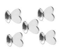 HINTRMENT Clip de Mesa en Forma de Corazón en Aleación Plata, Paquete de 5 Piezas, Soporte Original para Tarjetas y Adorno en Bodas