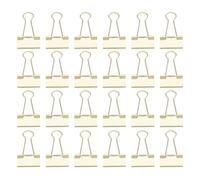 HINTRMENT Clips de Carpeta de Oficina de Metal Dorado 25mm, Paquete de 48 Piezas, Clips de Fijación Vintage para Documentos, Papeles y Recibos, Uso Doméstico y Escolar