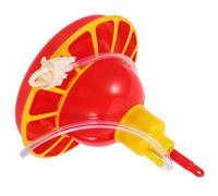 HINTRMENT Comedero de Plástico para Aves de Corral Diseño Redondeado y Material PP Estable para Pájaros en Casa o Zoológico Color Rojo
