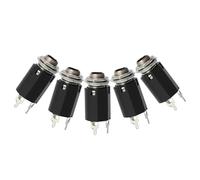 HINTRMENT Conector Jack para Guitarra Eléctrica de 635 MM Enchufe de Instrumento Metálico Duradero Accesorio de Salida para Guitarra Kit 5 Piezas Compatible Amplificador y Equipo