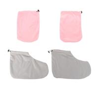 HINTRMENT Cubierta de Cera para Manos y Pies Banda Elástica, Kit de Parafina Rosa para Terapia de Cera Caliente Hogar, Material de Tela Cómodo y Amigable Piel