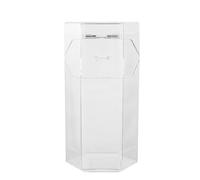 HINTRMENT Cubo Organizador Hexagonal Transparente para Brochas de Maquillaje, Contenedor Multifunción para Cosméticos y Pinceles, Almacenamiento Portátil para Escritorio, Adecuado