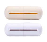 HINTRMENT Dispensador de Bolsas de Basura Forma de Cápsula, Material Abs, Fácil de Instalar y Adhesivo, Capacidad para Rollos Grandes, Adecuado para Cocina y Hotel, Pack de Color Aleatorio