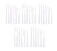 HINTRMENT Espátulas para Pintura Plástica de 30 Piezas, Mezcla Colores, Plástico Resistente y Portátil para Pintura Artística y Modelado