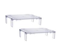 HINTRMENT Estante de Almacenamiento de Material As Transparente para Refrigerador Apilable Multifuncional y Fácil de Usar en Cocina o Mesa