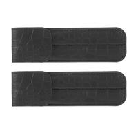 HINTRMENT Estuche Portátil de PU Cuero Negro para Almacenamiento de Pinzas de Pestañas, Magnético, 2 Unidades, Fácil Transporte para Escuela de Belleza o Fiesta