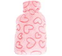 HINTRMENT Funda Protectora para Bolsa de Agua Caliente de 1l en Color Rosa, Práctica y Aislante, Diseño de Forro de Pelusa para Calentar Manos Estilo