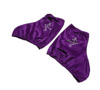 HINTRMENT Fundas Elásticas para Botas de Patinaje de Hielo, Cubrepatines de Poliéster Suave, Talla M, Color Púrpura, Accesorio Portátil para Protección en Patinaje Artístico y Hockey, 1 Par