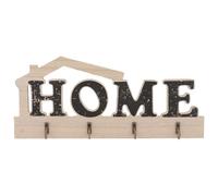 HINTRMENT Gancho de Pared Negro de Madera, Perchero Mural Multiuso para Ropa y Sombreros, Organizador de Almacenamiento para Entrada, Baño y Cocina, Gancho Resistente y Decorativo Hogar