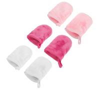 HINTRMENT Guantes Desmaquillantes de Fibra para Limpieza Facial, Paquete de 6 Piezas, Diseño Simple y Reutilizable para Eliminar Maquillaje y Cuidar el Tejido Cutáneo