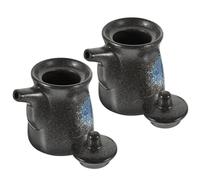 HINTRMENT Juego de 2 Recipientes de Cerámica para Salsa de Soya Estilo Japonés, Dispensador Negro para Condimentos que Mantiene Frescura y Previene Contaminación en Cocina