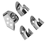 HINTRMENT Juego de 4 Púas de Guitarra de Metal para Pulgar y Dedo Índice, Accesorio Profesional, Color Plata, Multifuncional y Fácil de Usar