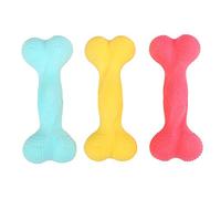 HINTRMENT Juguete para Perros para Morder y Limpiar Dientes, 3 Piezas de TPR Diseño de Hueso, Reduce Comportamiento Destructivo en Mascotas Durante Juego y Masticación Color Color Aleatorio