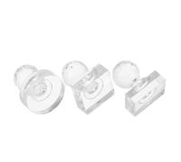 HINTRMENT Kit de 3 Herramientas Aplicadoras para Sombras de Ojos y Rubor, Moldes de Presión de Resina Cristalina en Formas Cuadrada 9 Compartimentos, Redonda 27 Mm y Rectangular,
