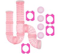 HINTRMENT Kit de Tubos y Túneles para Hámster de Plástico Conexión Externa Transparente para Jaula, Adecuado para DIY y Desarrollo del Pensamiento Espacial