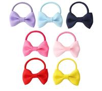 HINTRMENT Lazo Hechos de Tela Flexible 14 Coleteros Elásticos sin Partes Metálicas para Niñas que No Dañan el Cabello Color Aleatorio Accesorios Ideales para Uso Diario