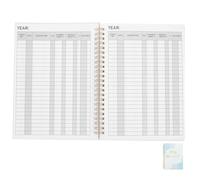 HINTRMENT Libro de Registro de Chequera Personal Mármol Rojo Claro, Cuaderno de Contabilidad Financiera Portátil, Herramienta para Gestión y Seguimiento de Gastos y Cheques