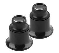HINTRMENT Lupa de Bolsillo para Joyería 20x 2 Piezas, Lente de Acrílico y Plástico, Herramienta Portátil para Inspección de Gemas y Reparación de Relojes