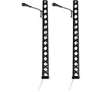 HINTRMENT Modelo de Luz de Ferrocarril Portátil en Escala 1/87 para Decoración DIY, Lámpara Miniatura Negra de Acero Inoxidable y Abs, Fácil de Instalar, Pack de 2 Piezas