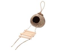 HINTRMENT Nido Colgante para Periquitos y Loros de Madera Diseño Creativo, Cama Decorativa para Pájaros en Escenas Decorativas, Uso Prolongado y Descanso Cómodo