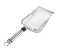 HINTRMENT Pala de Metal para Arena de Gatos Malla Fina 2x2 Mm, Recogedor de Basura Resistente, Cedazo para Excrementos, Herramienta para Limpiar Bandejas de Arena Hogar