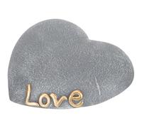 HINTRMENT Piedra Conmemorativa para Perros de Resina en Forma de Corazón, Lápida para Mascotas de Jardín Resistente Intemperie, Decorativa sin Grabado, Adorno para Memorial al Aire Libre