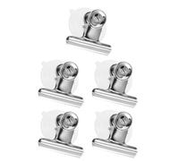 HINTRMENT Pinzas de Succión Ventosa, 5 Piezas de Acero Inoxidable para Uso en Cocina y Oficina, Soporte sin Taladro para Colgar Paños y Carteles Resistentes al Óxido