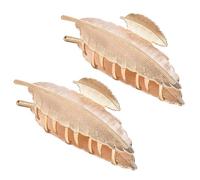 HINTRMENT Pinzas Pelo Metálicas Forma de Hoja Dorada, 2 Piezas, Accesorio Elegante y Creativo para Mujer en Uso Diario y Banquetes