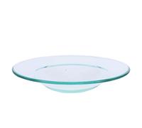 HINTRMENT Plato Calentador de Cera Transparente de 8 Cm, Soporte Pequeño para Aceites Esenciales y Aromaterapia, Placa de Repuesto para Quemador de Velas, Accesorio para SPA y Salón