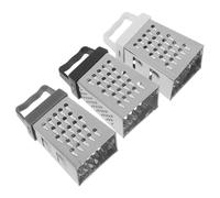 HINTRMENT Rallador de Acero Inoxidable 3 Piezas para Patatas y Tomates Diseño de Cuatro Caras, Herramienta Multifuncional para Rallar y Cortar en Cocina