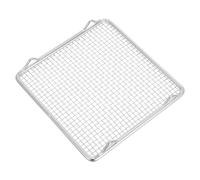 HINTRMENT Rejilla para Barbacoa Cuadrada de Acero Inoxidable 304 Patas de Soporte, Parrilla para Horno de 13x13cm, Esterilla para Asar al Aire Libre, Accesorio Resistente Oxidación