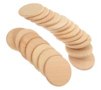 HINTRMENT Rodajas de Madera sin Terminar 20 Piezas 6x0,6 Cm Discos Redondos de Madera de Haya Lisos para Manualidades Bricolaje Decoraciones DIY Fiestas Navidad Cumpleaños