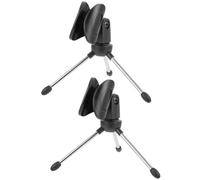 HINTRMENT Soporte para Micrófono de Sobremesa Compacto y Ligero de Metal Clip, Paquete de 2 Piezas, Diseño Seguro y Ajustable para Grabación de Video y Blogs