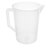 HINTRMENT Taza Medidora de Aceite Grande de Plástico Blanco Capacidad de 3000ml y Superficie Graduada para Medición Precisa en Taller Mecánico