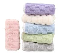 Hintyne 6 Toallas de Mano con Asas para Colgar 30 x 30 cm absorbentes Suaves pequeñas cuadradas para el hogar la Cocina el baño niños y Adultos.