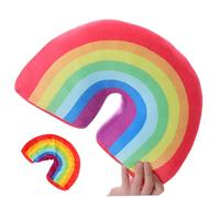 Hintyne Almohada arcoíris de 35 cm Suave y Corta con Forma de arcoíris Ideal para niños y aulas.
