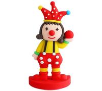 Hintyne Art the Clown - Figura de payaso, decoración de circo colorida en miniatura, adorno de decoración de pastel de carnaval, reutilizable, para oficina en casa, estilo 4