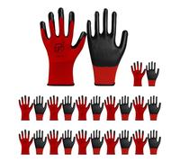 Hintyne Guantes de jardín con garras Guantes de jardinería recubiertos de nitrilo de nailon Pantalla táctil Jardín de Trabajo de seguridad transpirable Trabajo de jardinería con agarre 12 pares